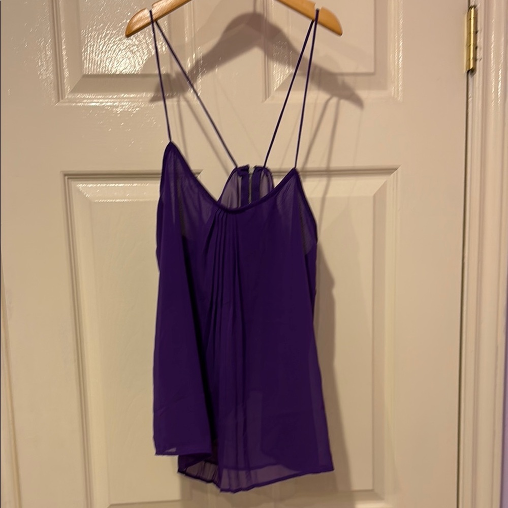 Purple Asymmetrical Sleeveless Camisole Top